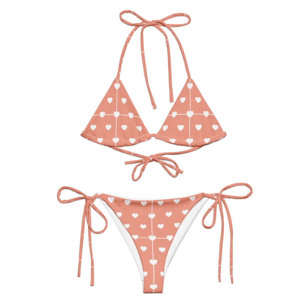 Pastel Heart Seamless Pattern String Bikini - v13 product image (2)