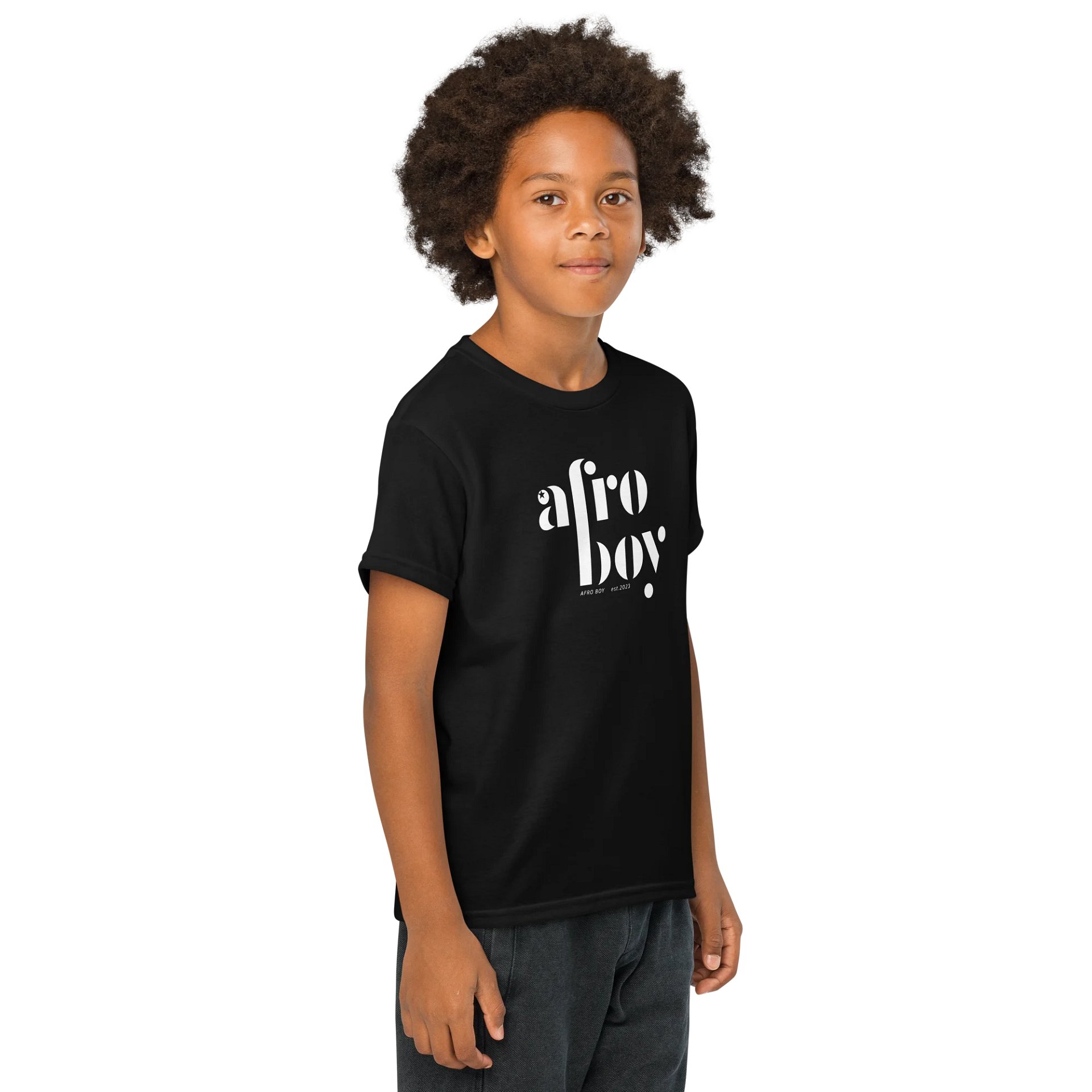 Afro Boy Stylized 'Moonwalk Crew' Youth Sports Tee product image (6)