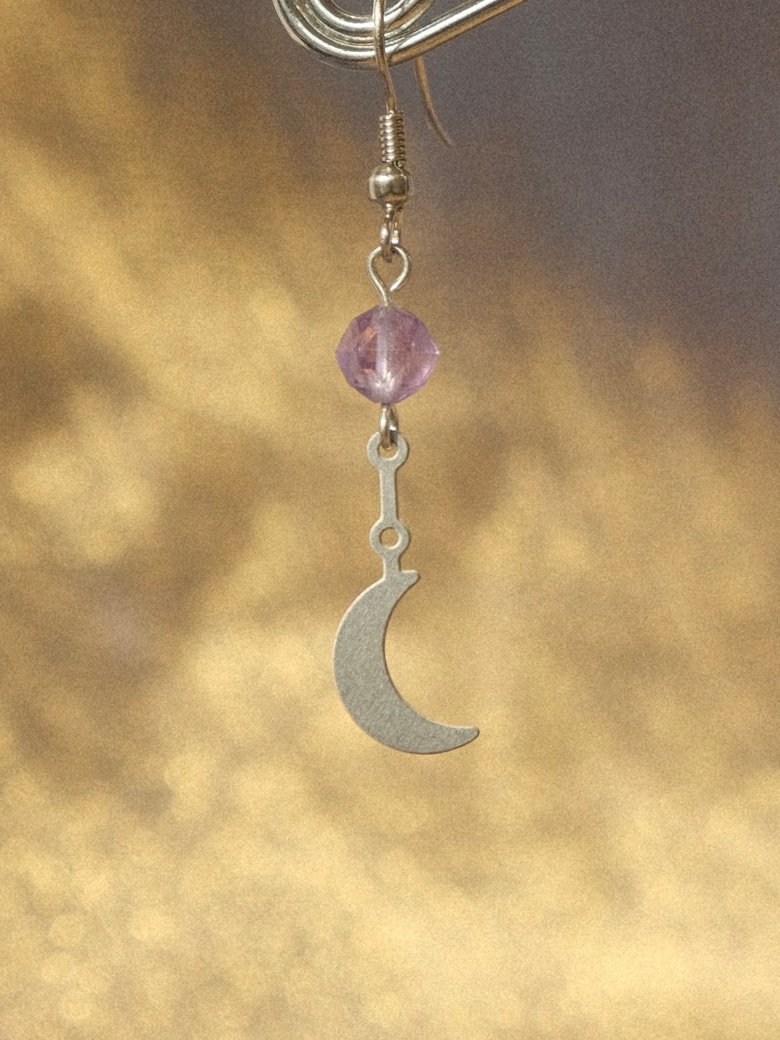 Amethyst Little Moon Earrings product image (3)