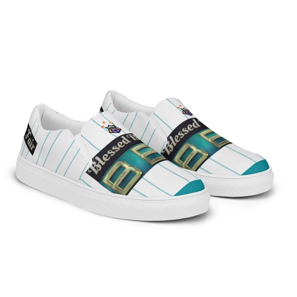 BBG Light Green Striped Men's Slip Ons product image (9)