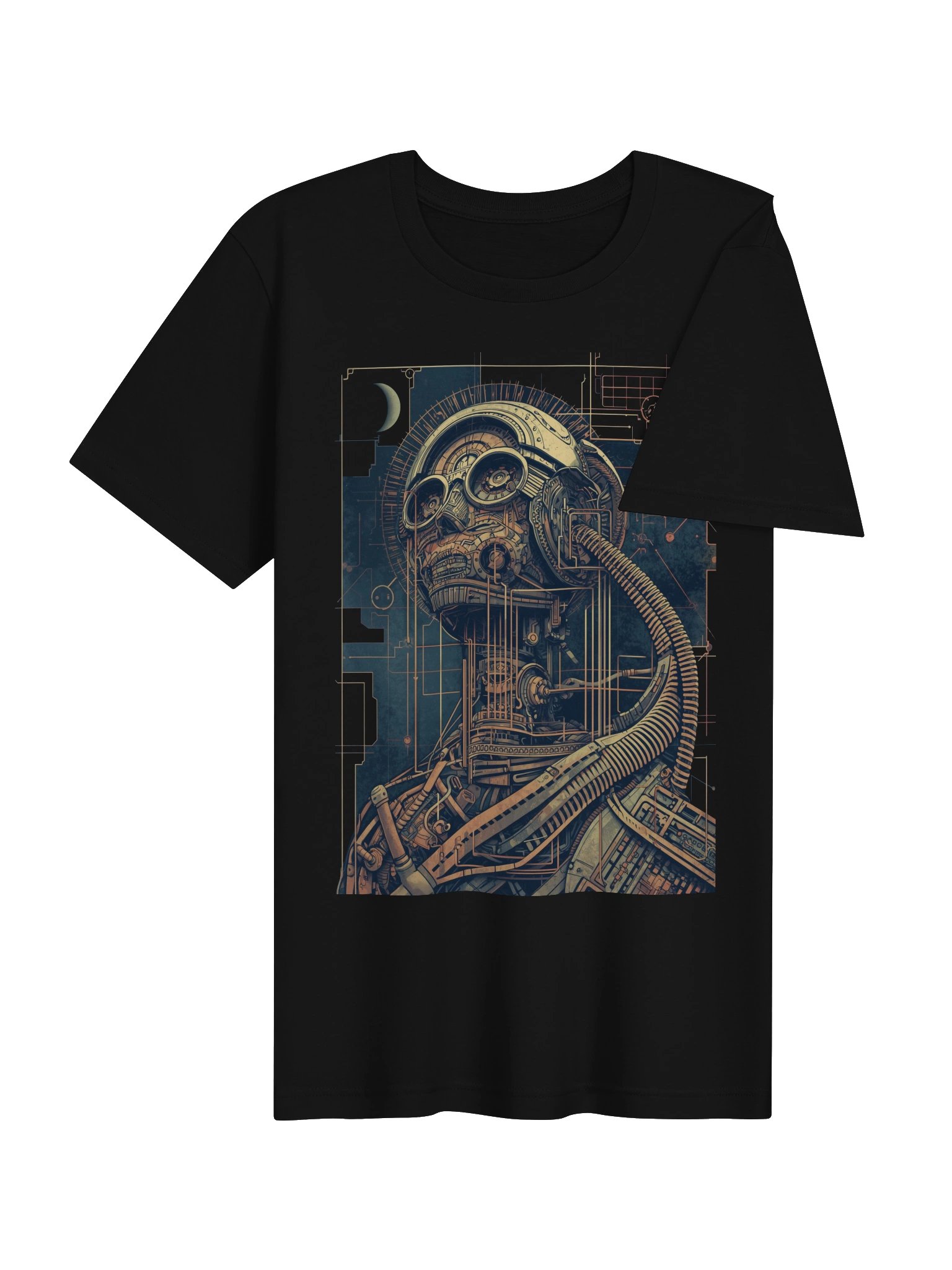 Retro-Futurist Cyborg Moon Lightweight T-Shirt product image (7)