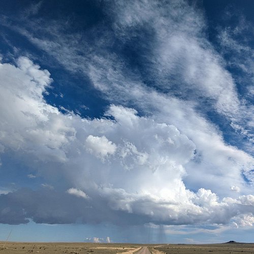 Cute little storm cell yesterday evening #cowx #nature #storm #weather