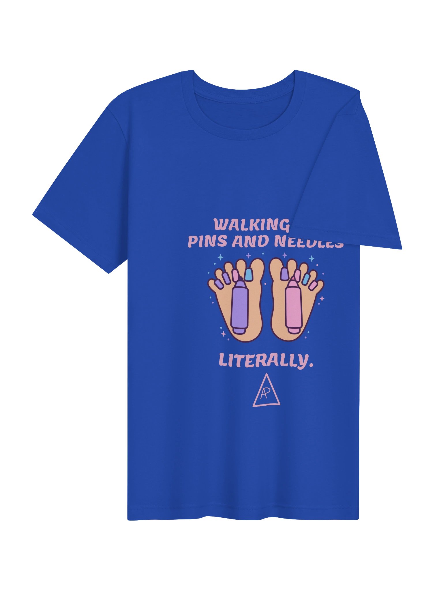 WALKING ON PINS AND NEEDLES Tee — Blue product image (4)