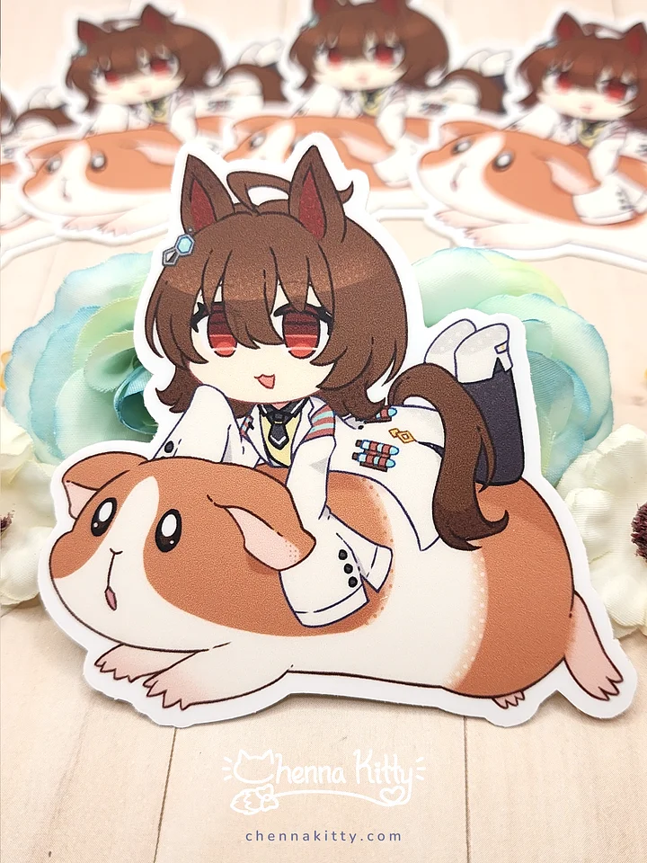 Agnes Tachyon and Guinea Pig - Umamusume Vinyl Sticker product image (1)