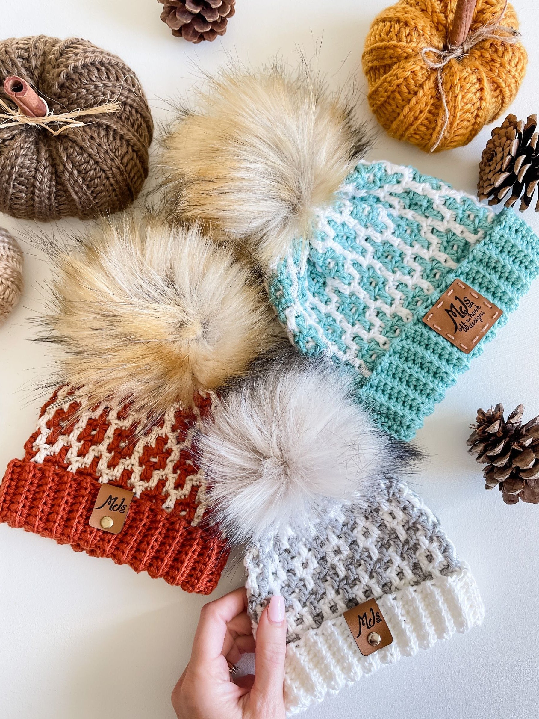 Hello Pumpkin Mosaic Hat Crochet Pattern product image (1)