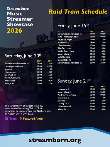 Choo choo! Time for another round of fundraising & promotion for the Streamborn Showcase this August!

We're kicking off the ...