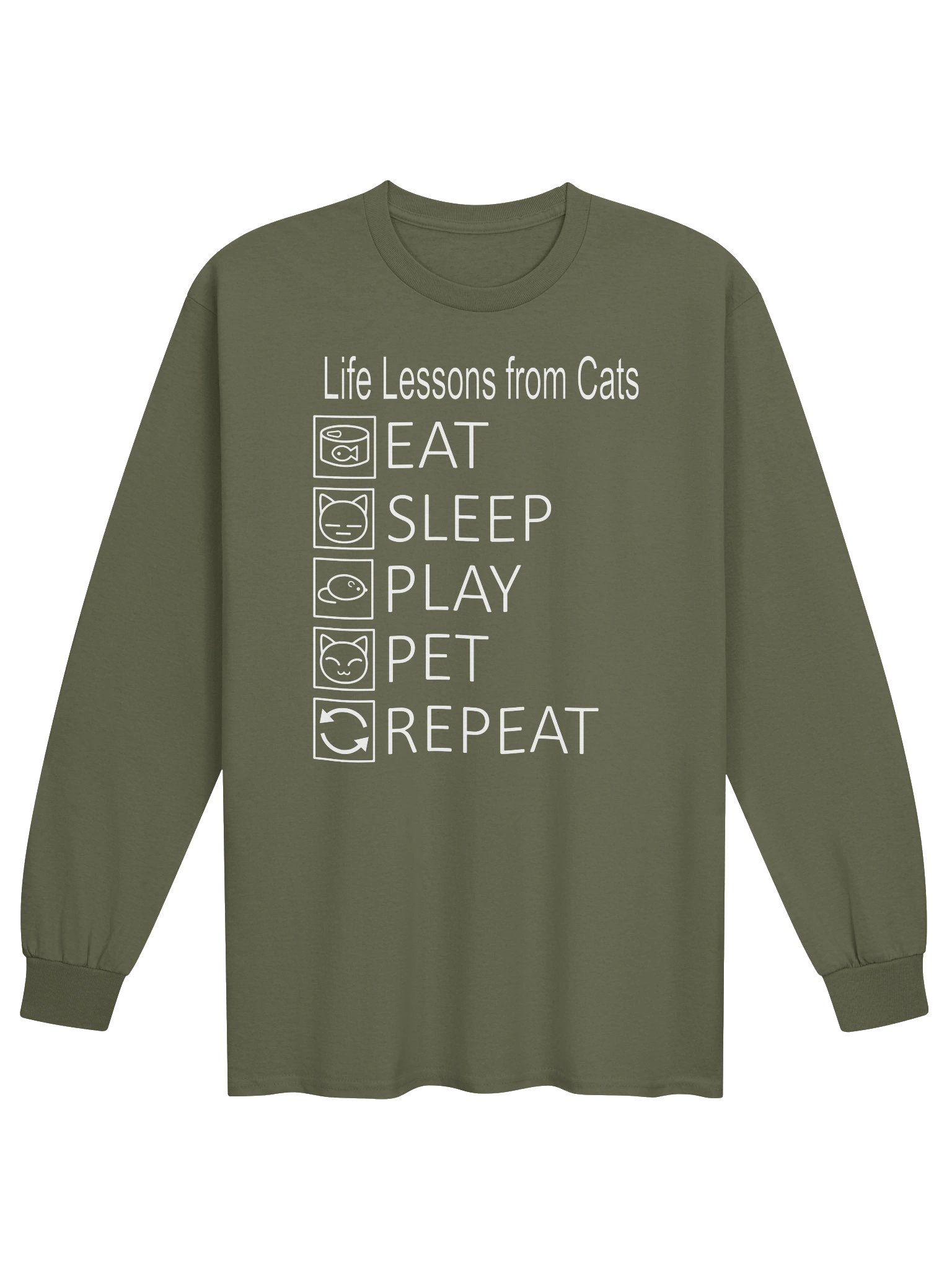 Life Lessons from Cats - Unisex Adult Long Sleeve T-shirt product image (1)