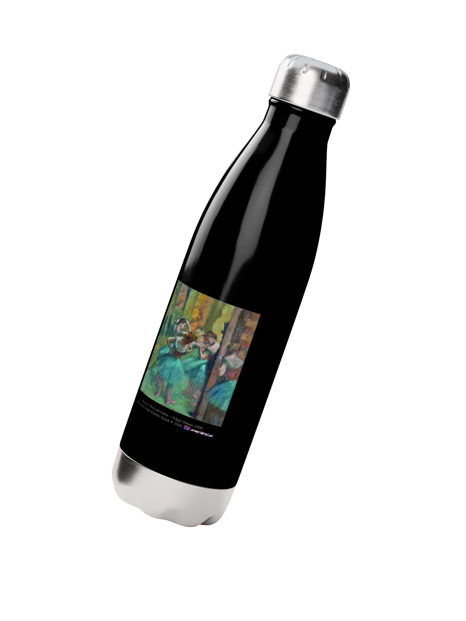 Dancers, Pink and Green — Water Bottle product image (2)