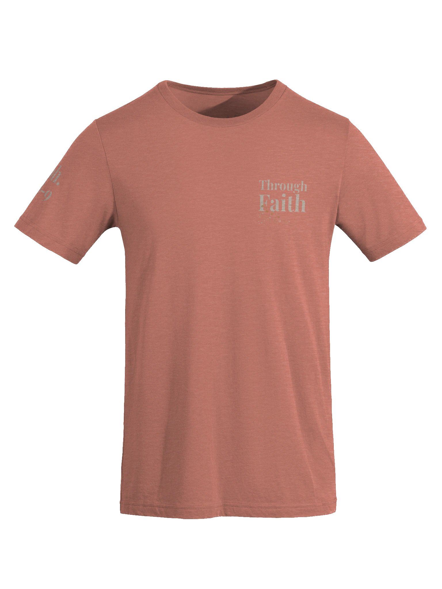 Through Faith Tee – Ephesians 2:8‑9 (Light) \| By Grace Capsule product image (8)