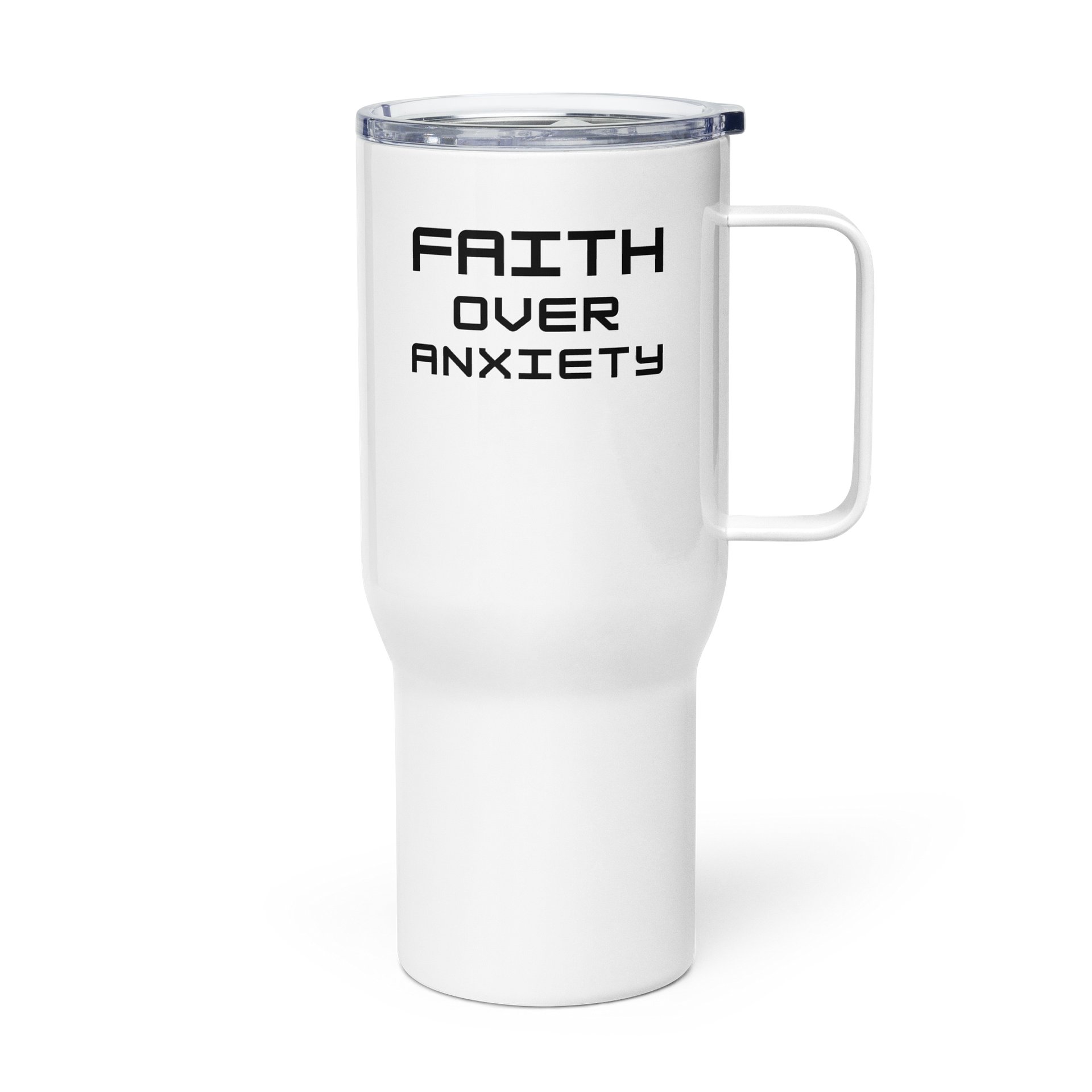Faith Over Anxiety Traveler Stainless Steel Mug product image (2)