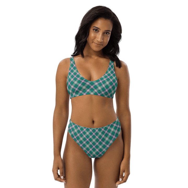 Emerald Green and Purple Plaid Bikini product image (1)