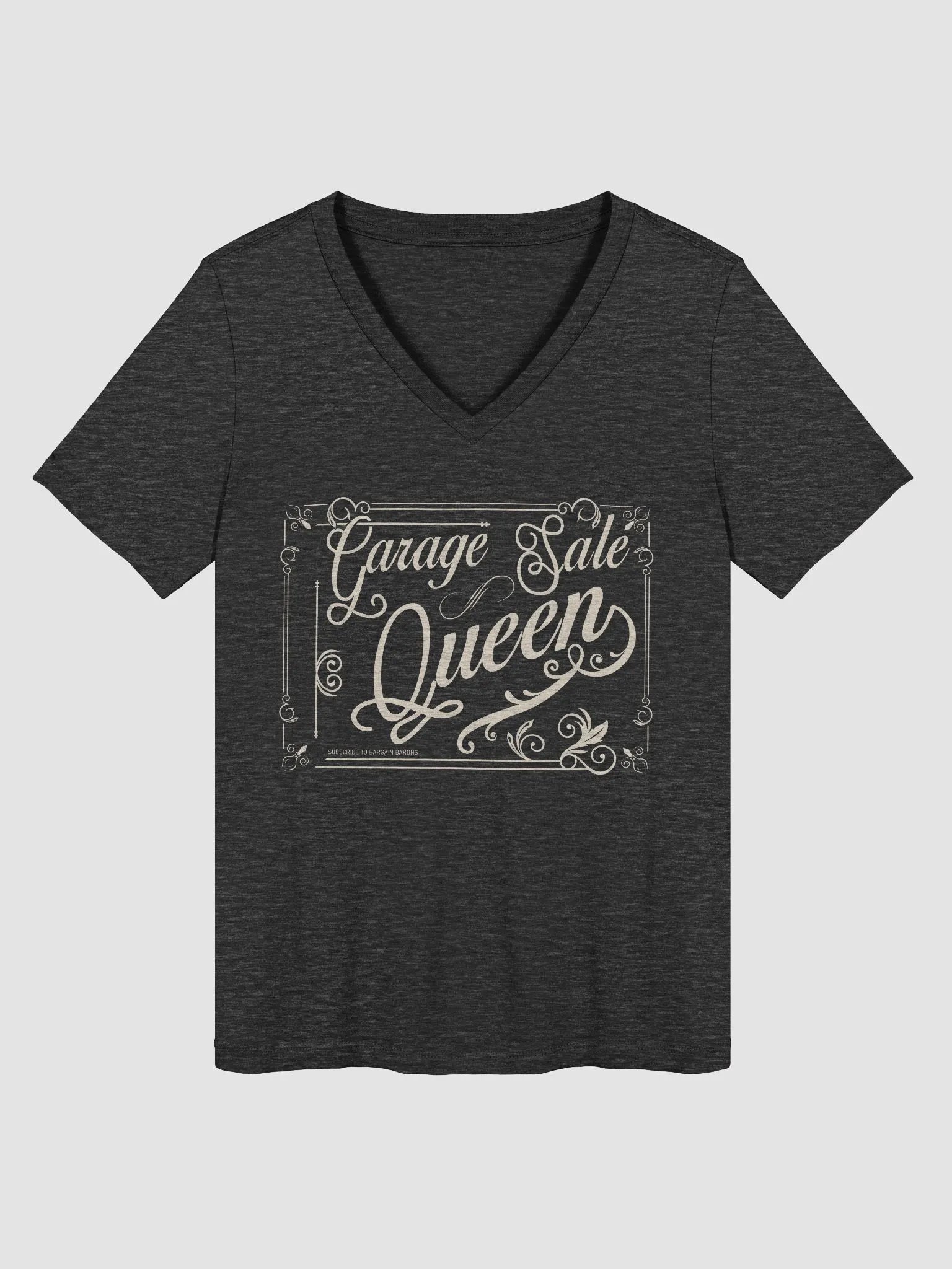 GARAGE SALE QUEEN (Ladies' V-Neck - Dark) product image (2)