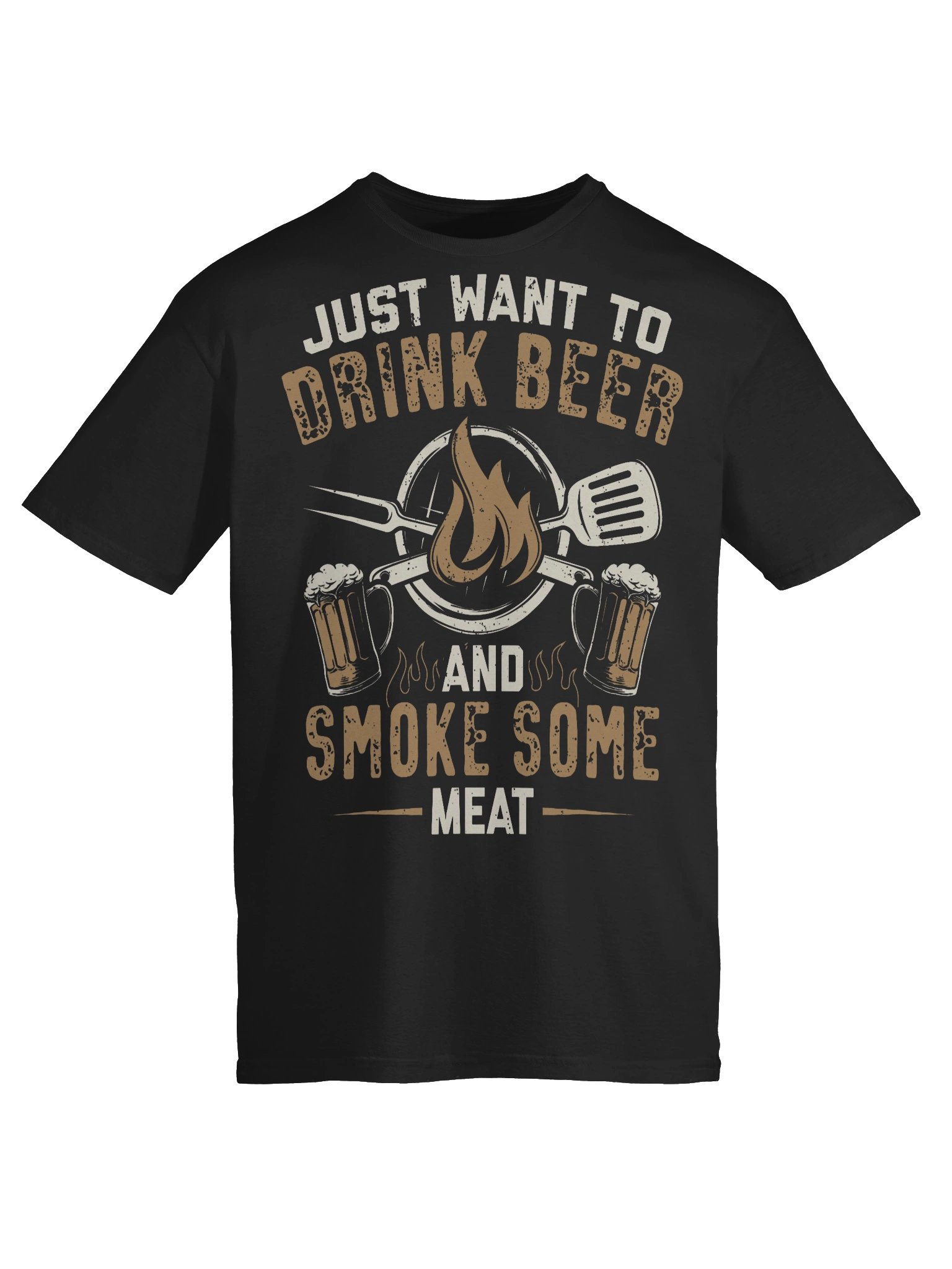 Just Want to Drink Beer and Smoke Some Meat – Gildan Softstyle Unisex T-Shirt product image (6)