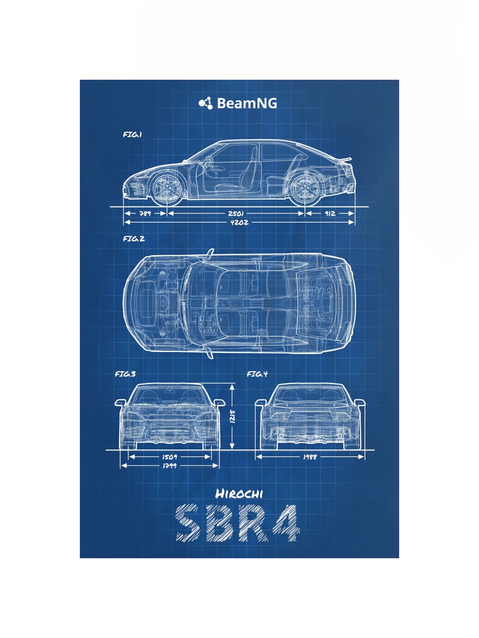 Hirochi SBR4 Blueprint Poster product image (2)