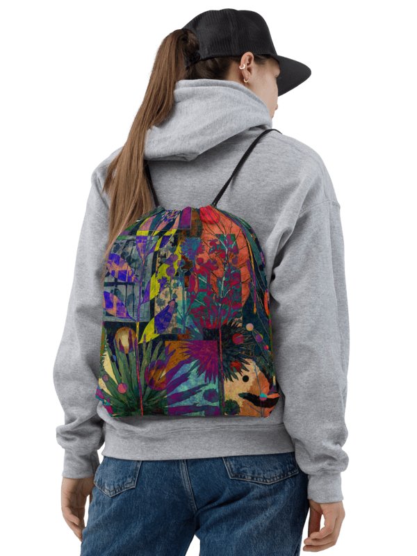 Botanical Geometry Drawstring Bag product image (2)