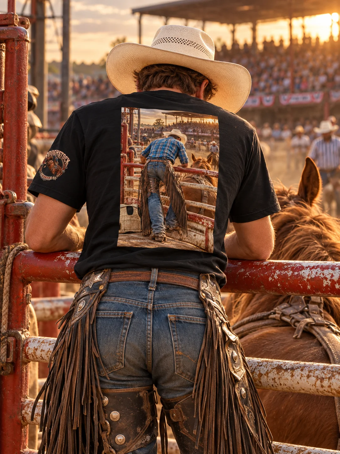 Bareback Rigging Anatomy Rodeo T-Shirt | ROUGHSTOCK RODEO™ product image (2)