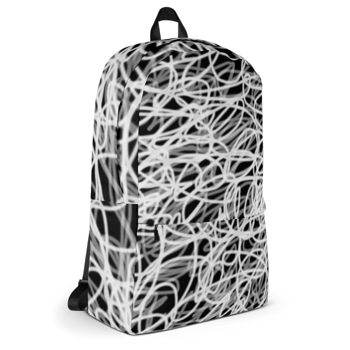 Squiggled zebra backpack product image (1)