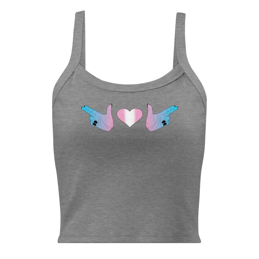 Finger Guns (trans flag) Crop Tank product image (1)