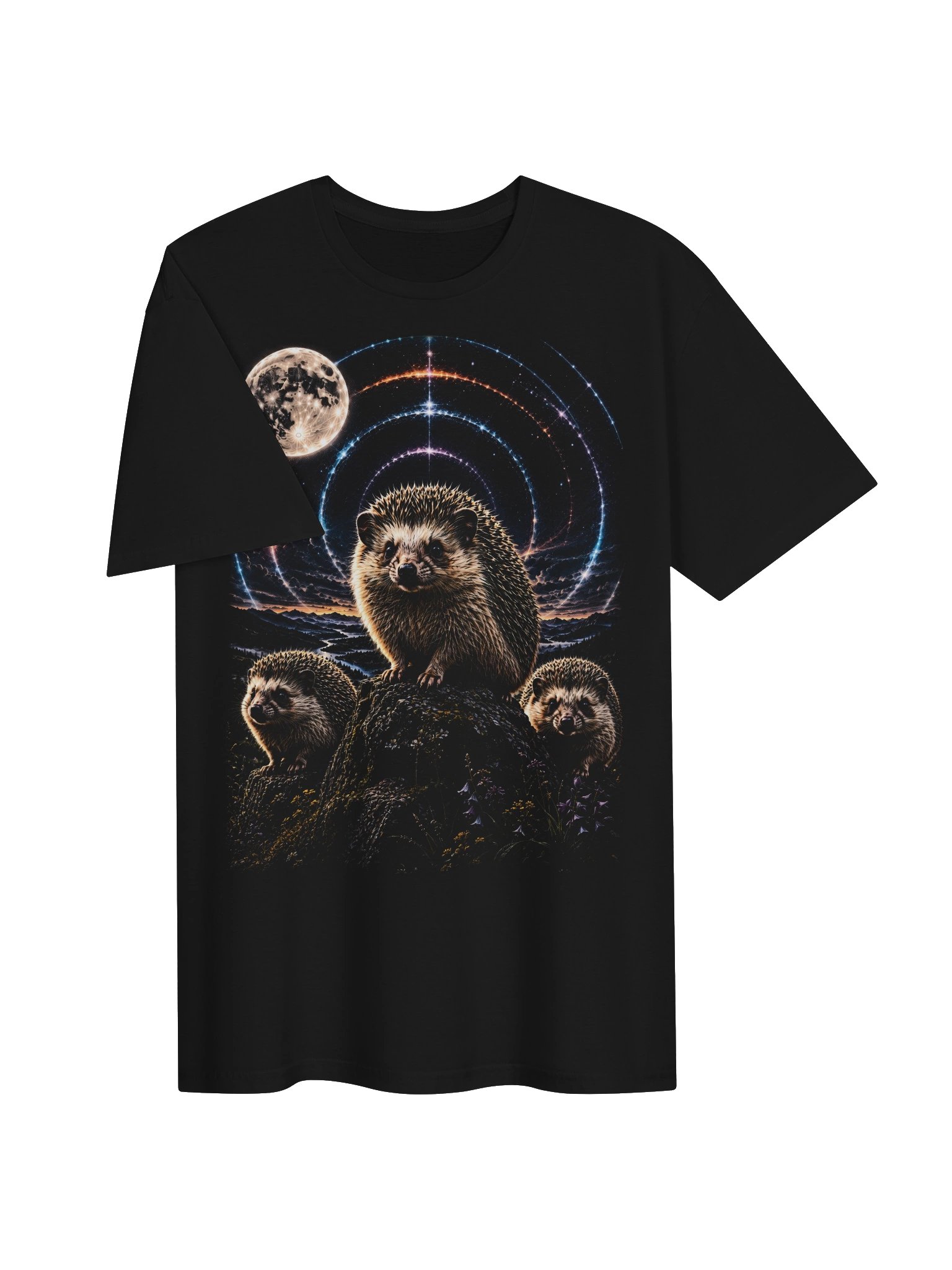 Hedgehog Howling Moon Tshirt | Unexpected Legends Shirt product image (2)