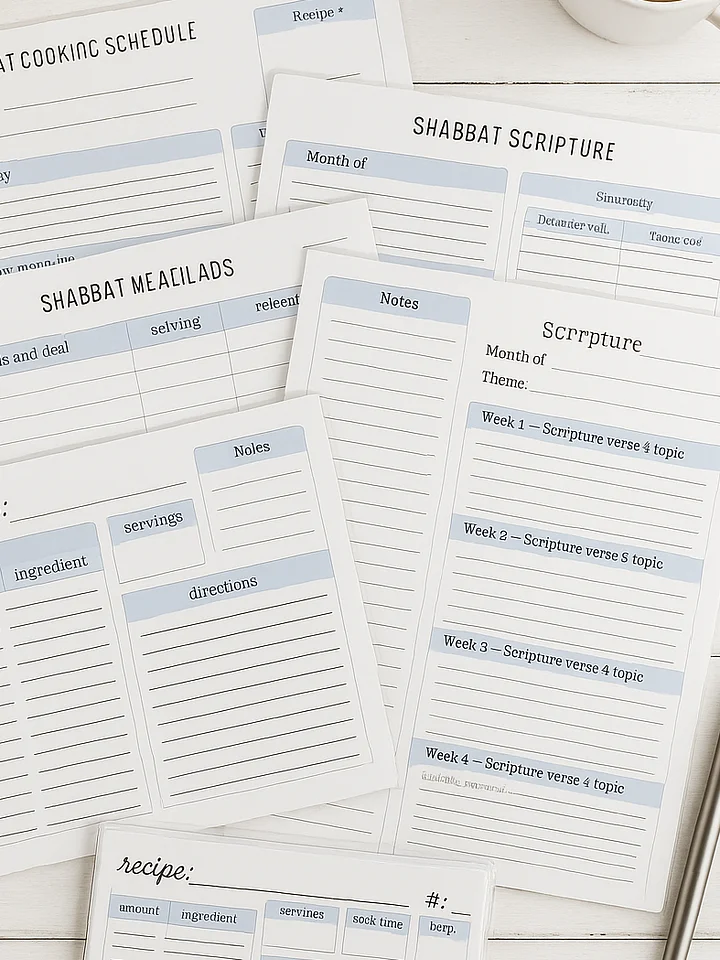 Shabbat Planner (Members) product image (1)
