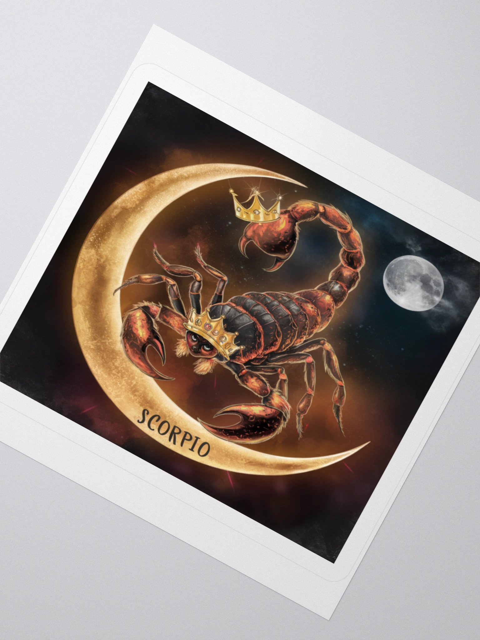 Scorpio Sticker - Crown & Moon Zodiac Design | Exclusive | TDS Music product image (6)