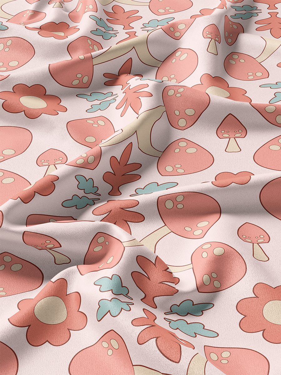 Mushroom Glade Coral Seamless Pattern product image (3)