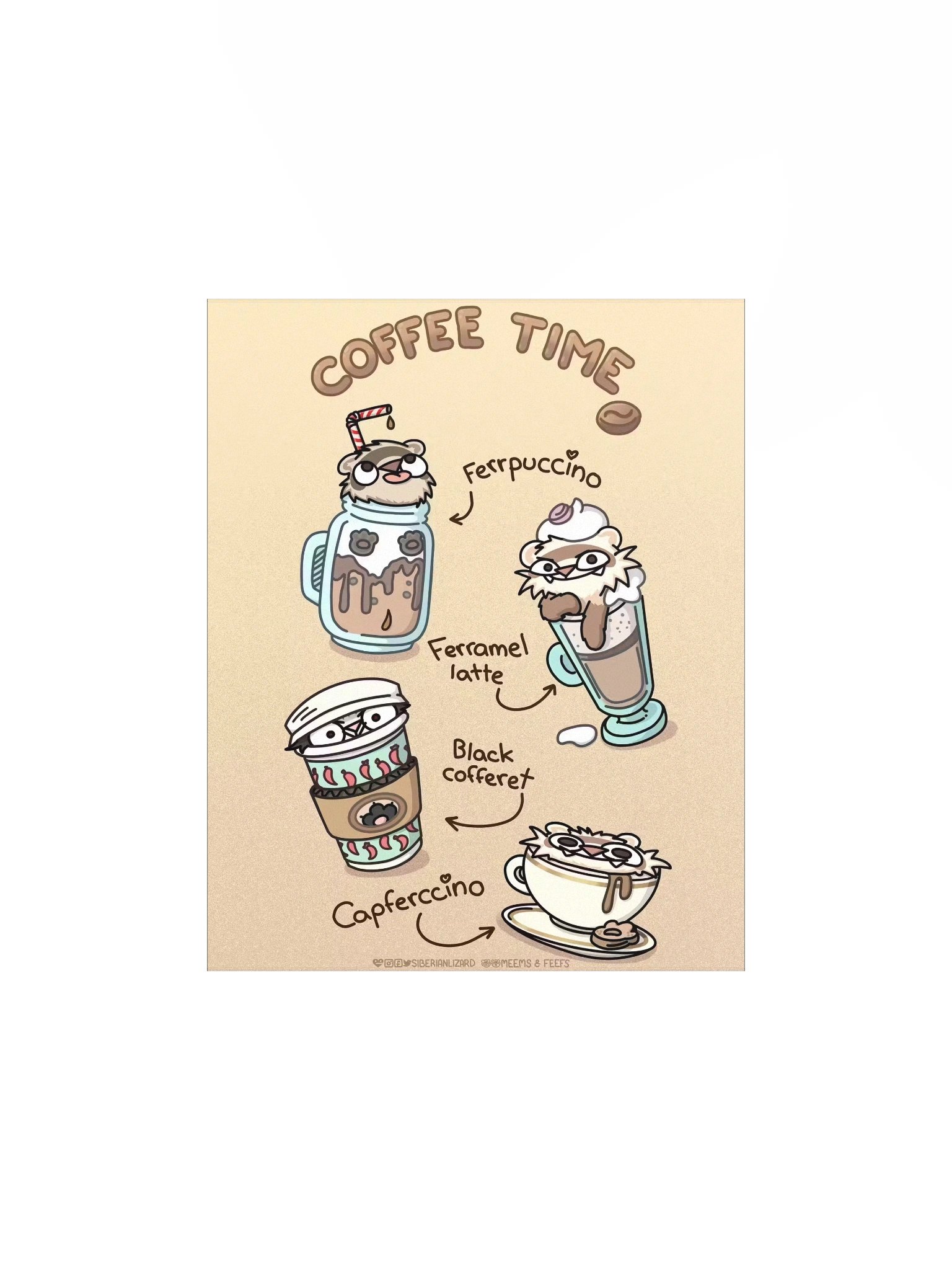 Ferret Coffee Time | Poster product image (1)