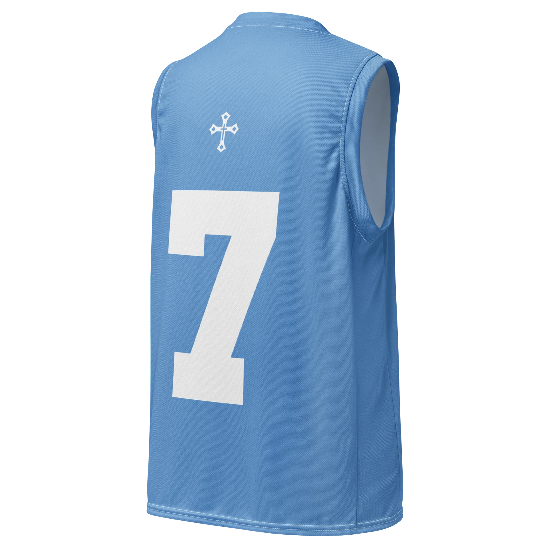 LIFE GOES ON Blue Basketball Jersey (Unisex) product image (3)