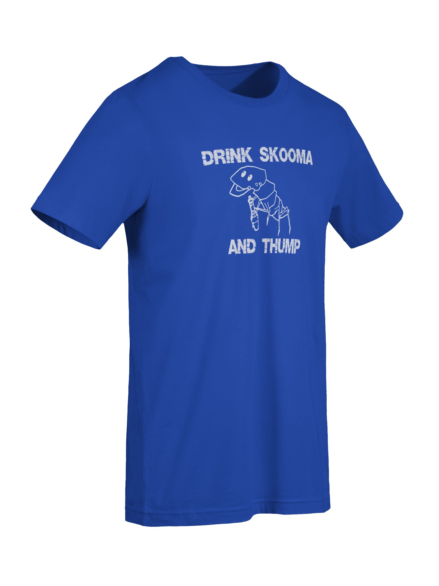 Drink Skooma and Thump T-Shirt (White on Royal Blue) product image (9)