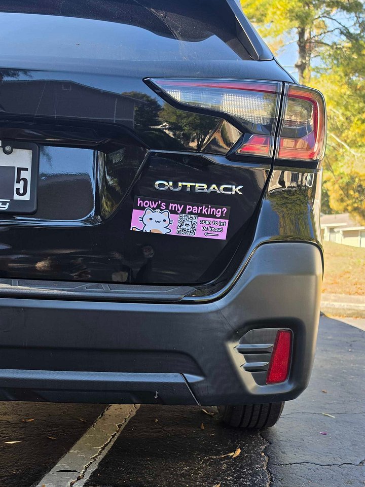 Hows My Parking? Bumper Magnet product image (2)