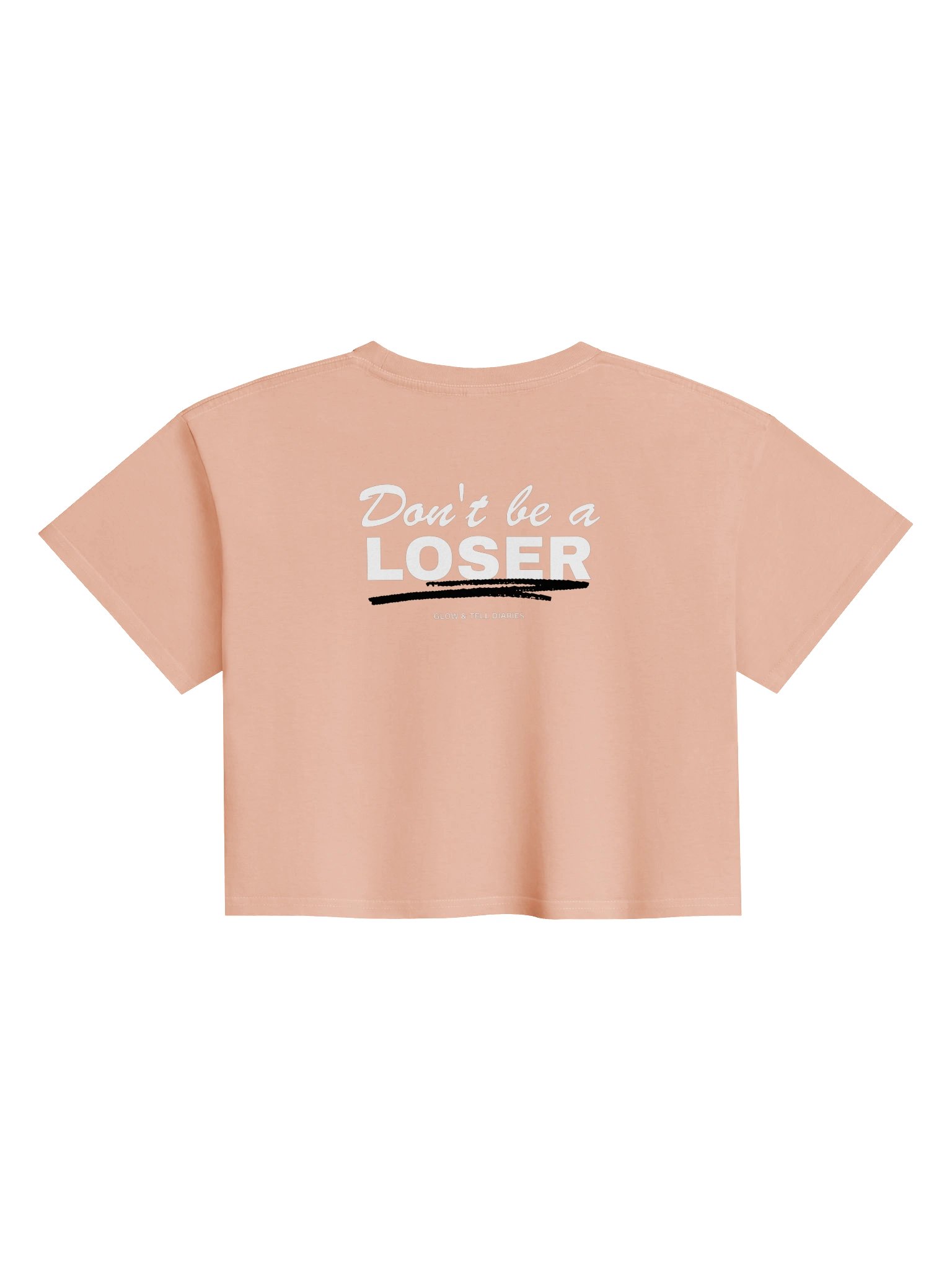Don't be a LOSER pale pink crop top product image (2)