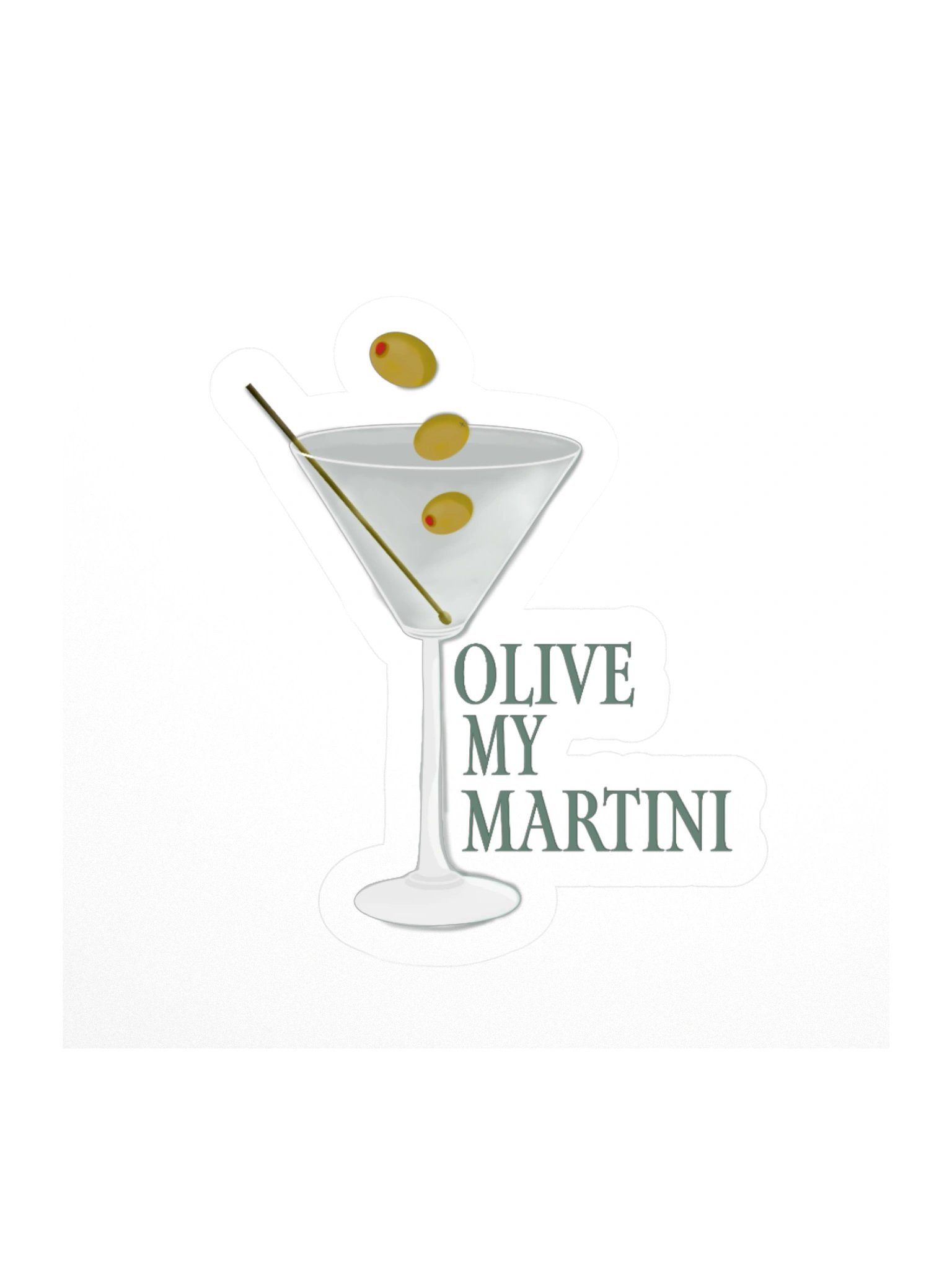 Olive My Martini Kiss Cut Sticker product image (3)