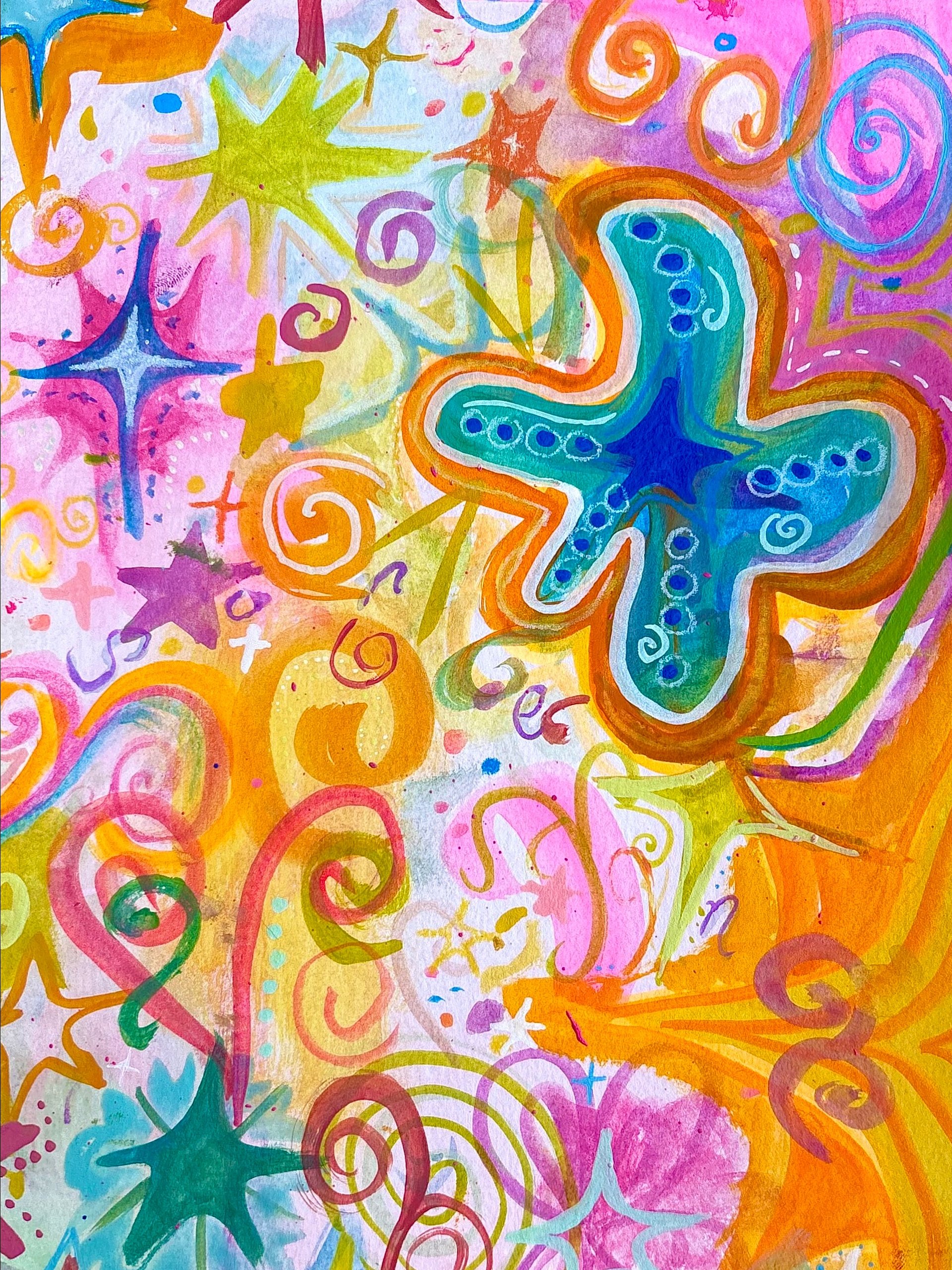 Rainbow/Abstract Whimsical Pattern Print - 5x7 product image (2)