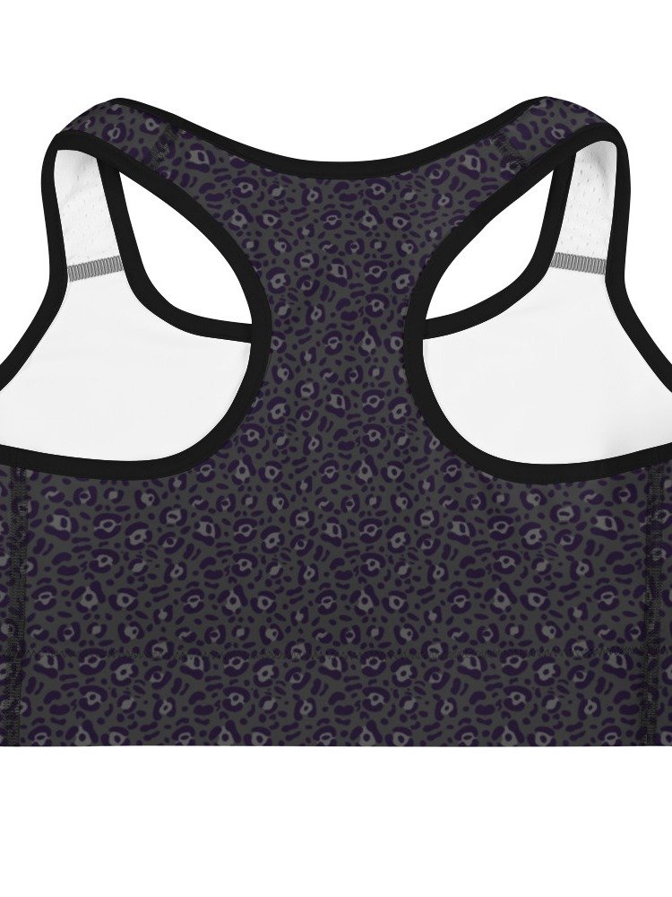 Comfortable Sports Bra Bold Black Leopard Print product image (4)