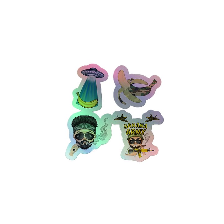 Banana Army Holographic Stickers product image (1)