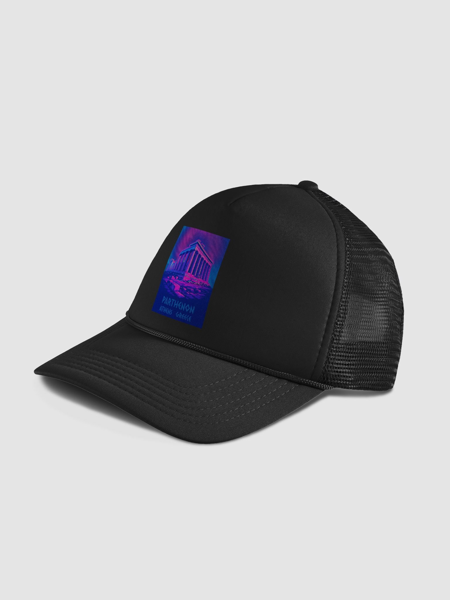 Neon Chill Wave Parthenon Athens Trucker Hat product image (4)