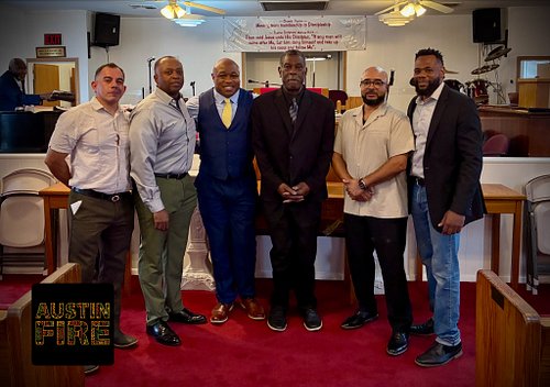 Yesterday, active and retired Austin firefighters traveled to San Antonio to worship alongside one of our own, Pastor Kevin S...