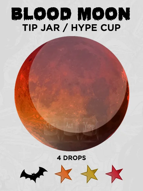 Blood Moon Tip Jar / Hype Cup Widget for Streaming product image (1)