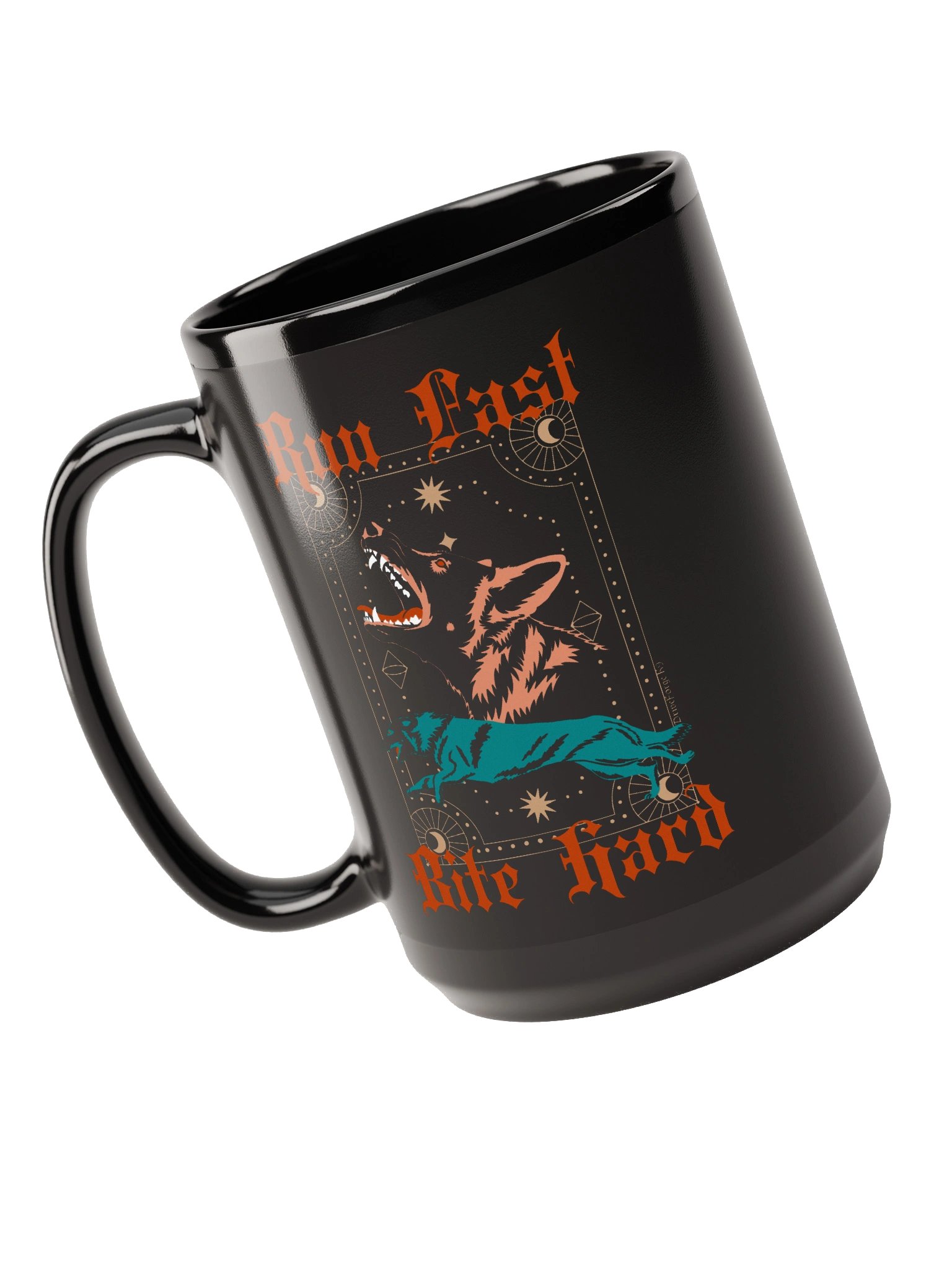 Bite Hard Tarot Card Black Coffee Mug product image (5)