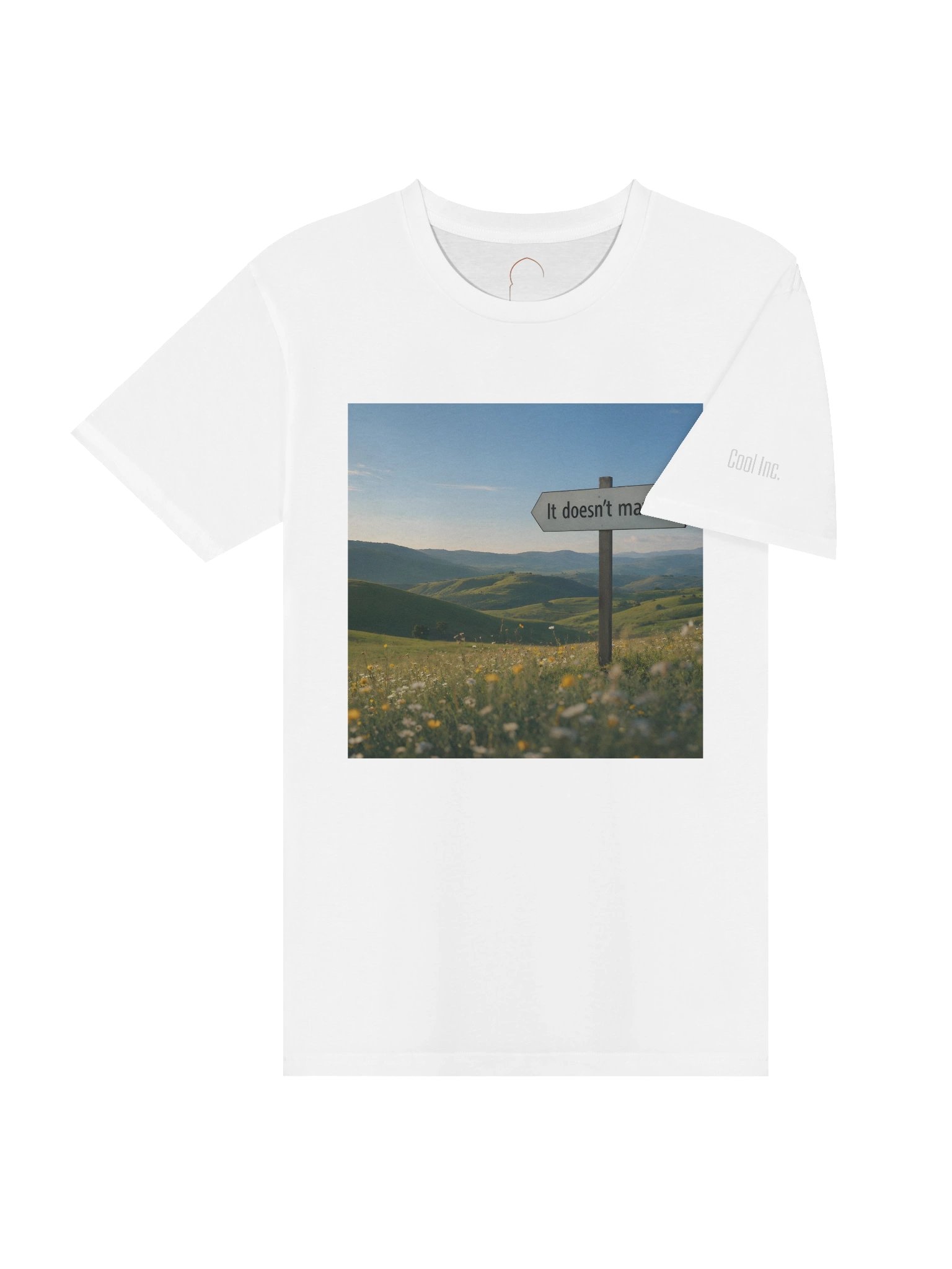 It Doesn’t Matter Unisex T-Shirt – Minimalist Philosophy Landscape Tee product image (4)