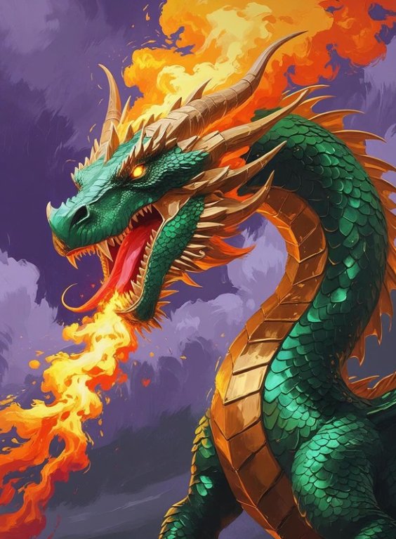 Dragons breathing fire Wall Art product image (4)
