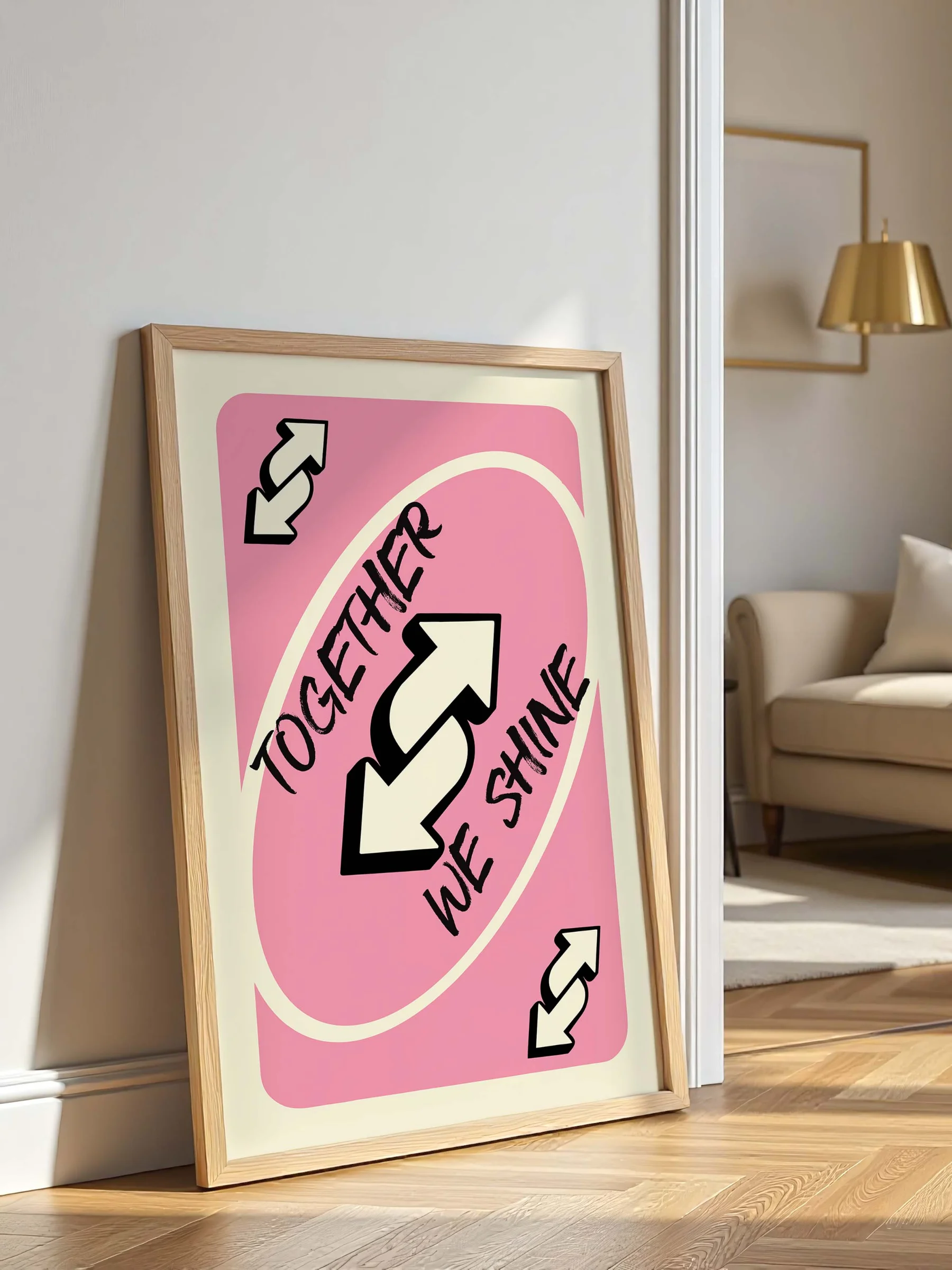 Forever Together Print Pink Retro Wall Art Printable product image (6)