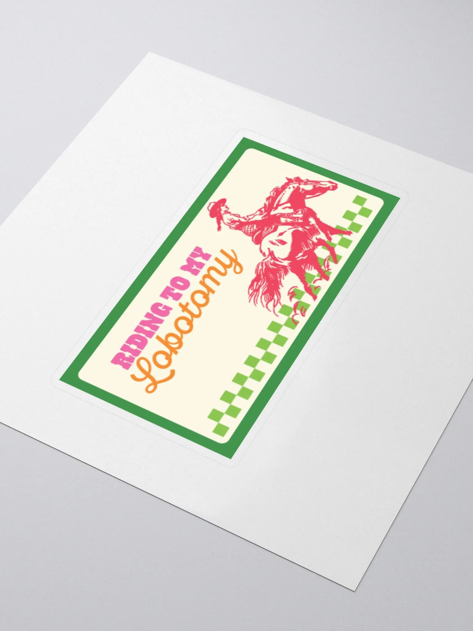 riding 2 my lobotomy sticker product image (9)