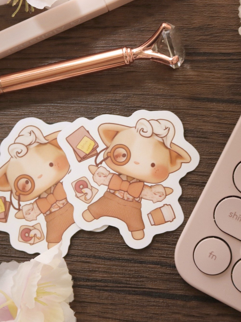 Misto "A Successful Day" Waterproof Vinyl Sticker - Kawaii Desk Decal product image (1)