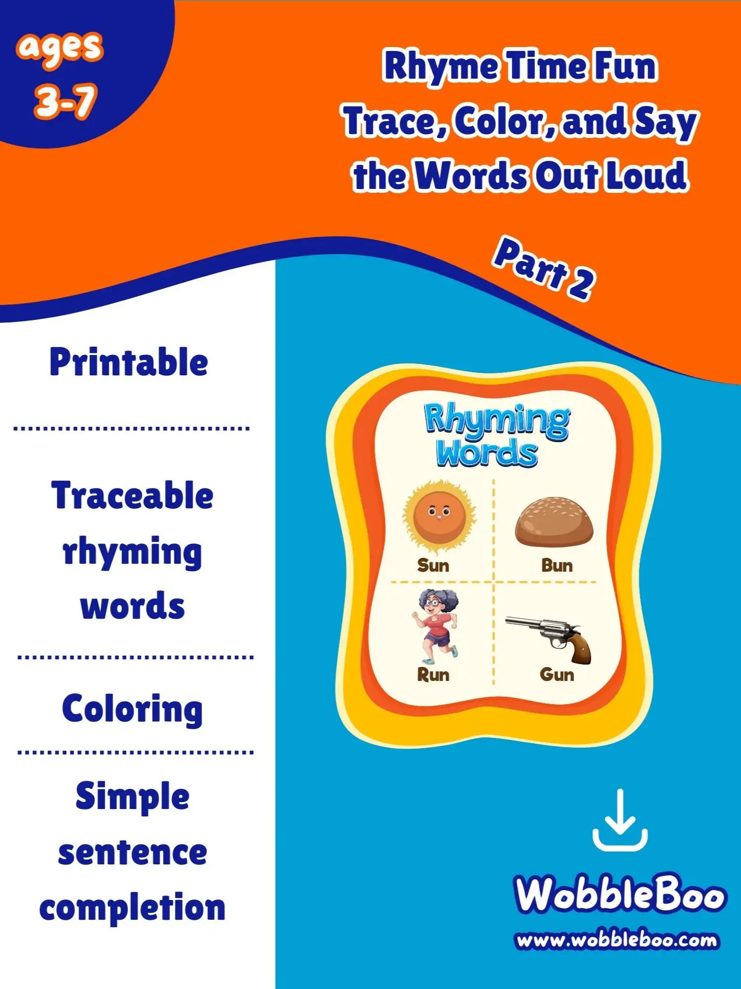 Rhyme Time Fun Worksheets Part 2 product image (1)