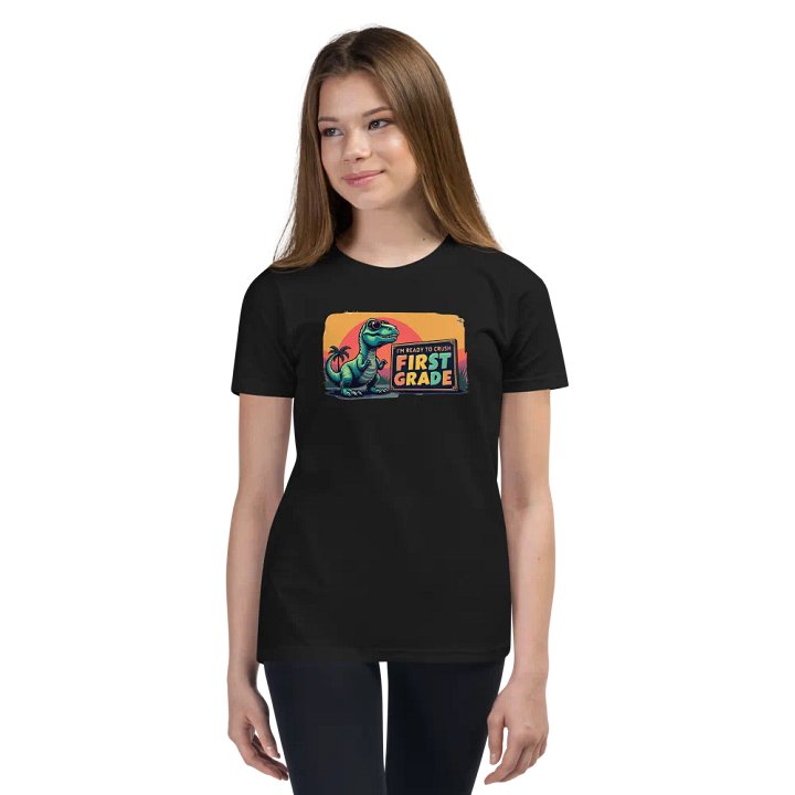 Dino Crush First Grade Youth T-Shirt product image (2)