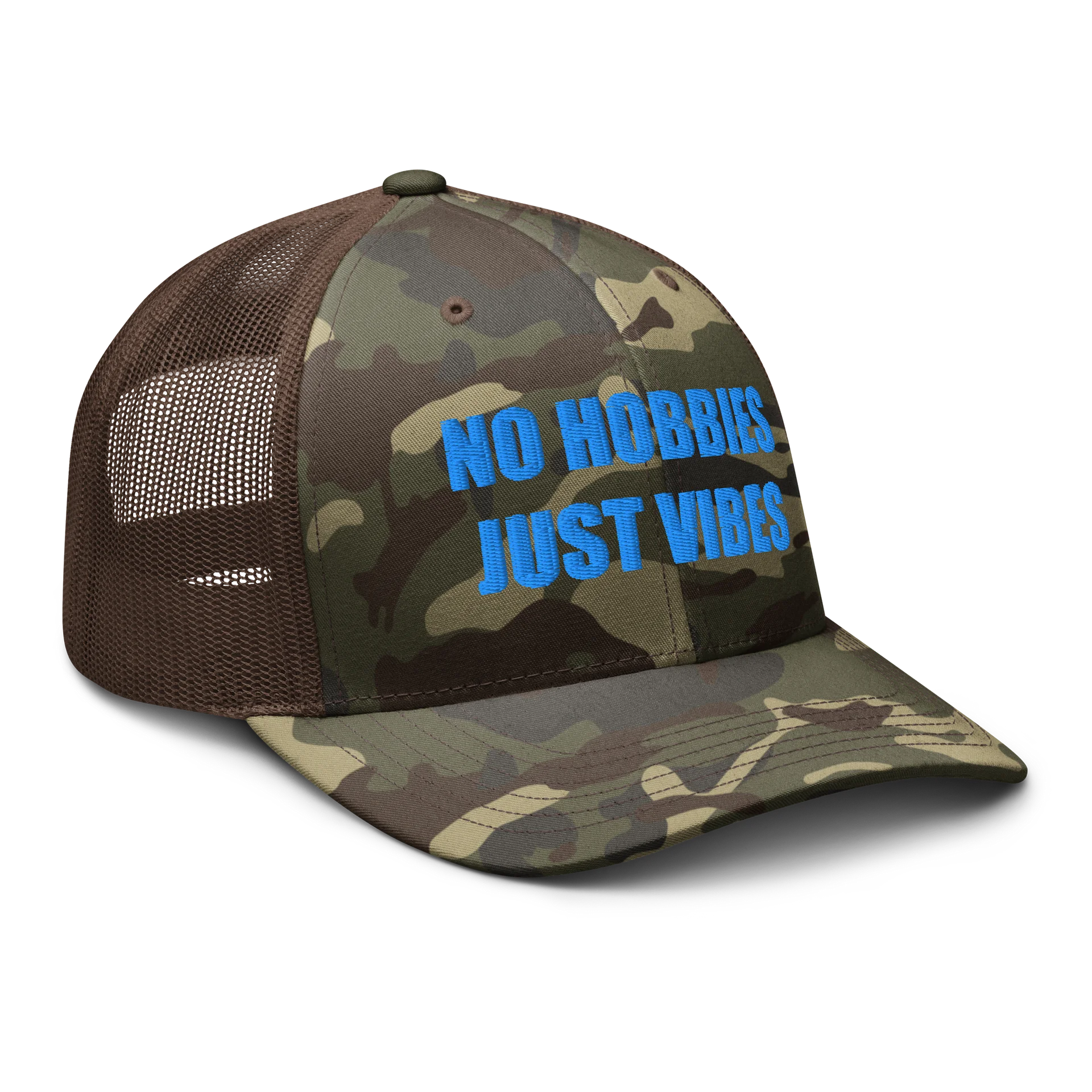 NO HOBBIES JUST VIBES BLUE CAMO HAT product image (6)