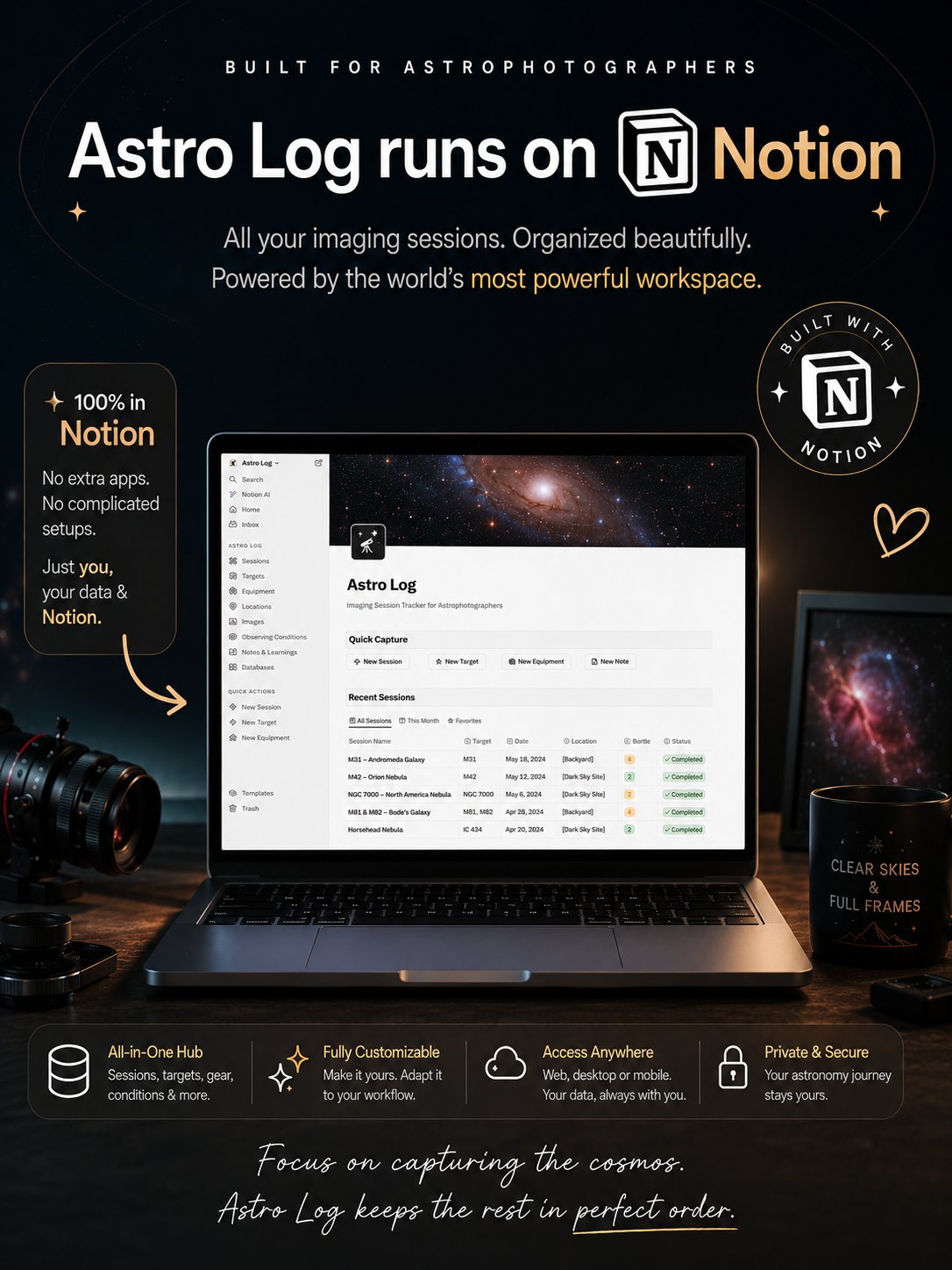 Astro Log (Imaging Session Tracker) Digital Download product image (2)