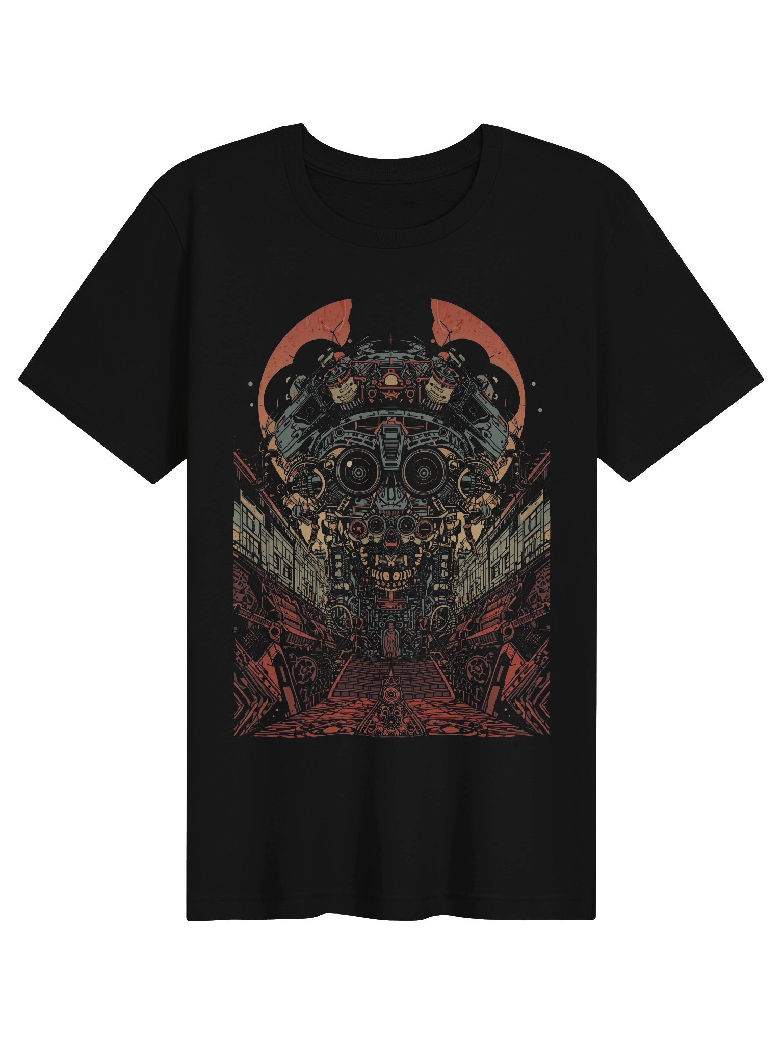 Retro-Futurist Robot Skull Lightweight T-Shirt product image (1)