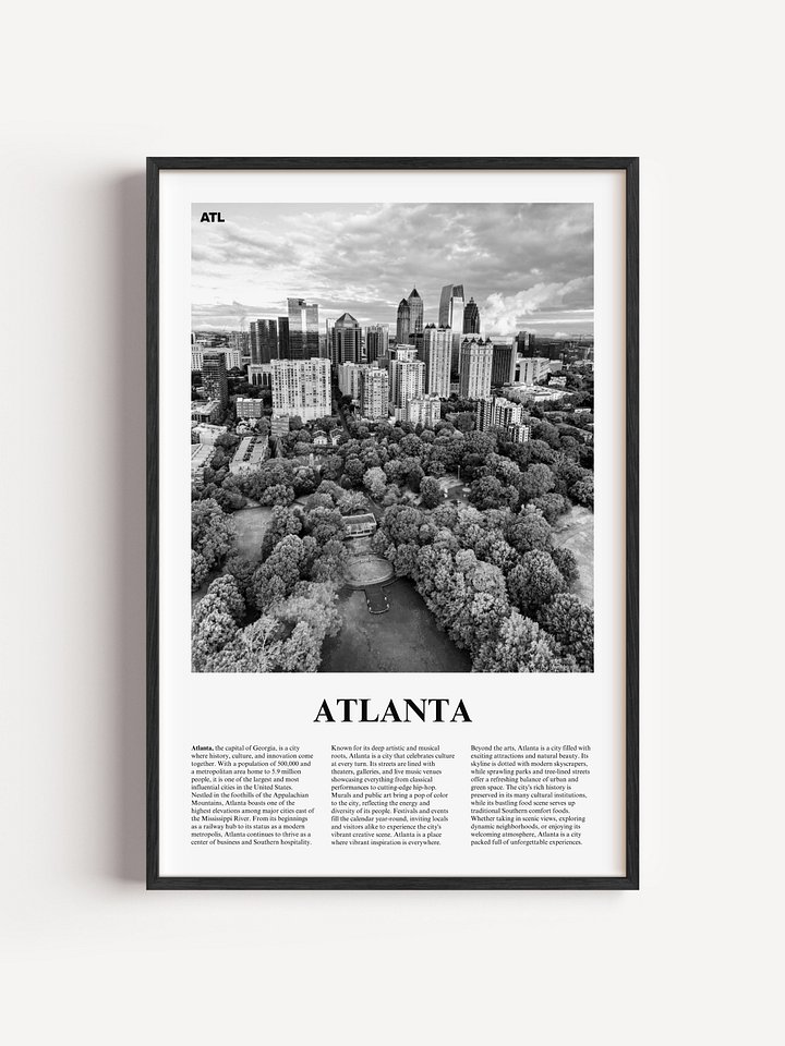 Atlanta 01 Newspaper Poster | Framed product image (7)